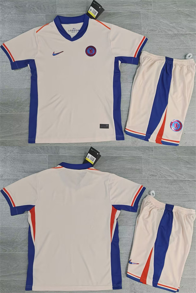 Youth Cream Chelsea Custom Soccer Jersey Suit